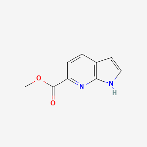 Methyl 1H-pyrrolo[2,3-b]pyridine-6-carboxylate chemical structure (CAS 1256825-86-1)