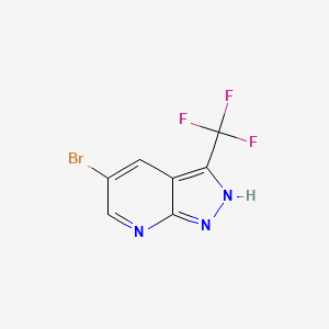 5-Bromo-3-(trifluoromethyl)-1H-pyrazolo[3,4-b]pyridine chemical structure (CAS 1256826-15-9)