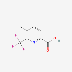 5-Methyl-6-(trifluoromethyl)pyridine-2-carboxylic acid chemical structure (CAS 1256826-26-2)