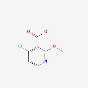 Methyl 4-chloro-2-methoxynicotinate chemical structure (CAS 1256826-55-7)