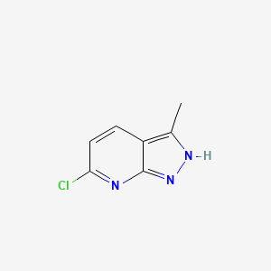 6-Chloro-3-methyl-1H-pyrazolo[3,4-b]pyridine chemical structure (CAS 1256826-72-8)