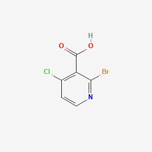 2-Bromo-4-chloronicotinic acid chemical structure (CAS 1256833-88-1)