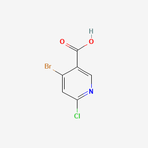4-Bromo-6-chloronicotinic acid chemical structure (CAS 1256834-13-5)