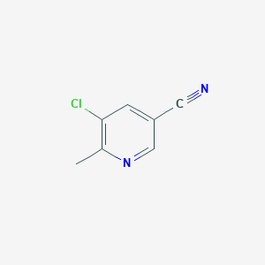 5-Chloro-6-methylnicotinonitrile chemical structure (CAS 1256835-28-5)