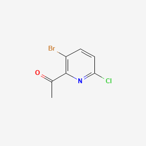 1-(3-Bromo-6-chloropyridin-2-yl)ethanone chemical structure (CAS 1256836-57-3)