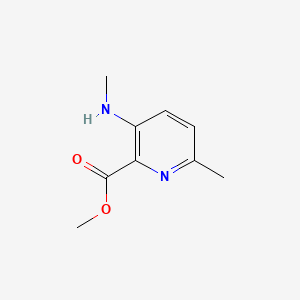 Methyl 6-methyl-3-(methylamino)picolinate chemical structure (CAS 1256837-36-1)