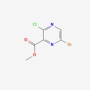 Methyl 6-bromo-3-chloropyrazine-2-carboxylate chemical structure (CAS 1256921-67-1)