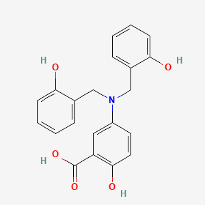 5-(Bis(2-hydroxybenzyl)amino)-2-hydroxybenzoic acid chemical structure (CAS 125697-91-8)