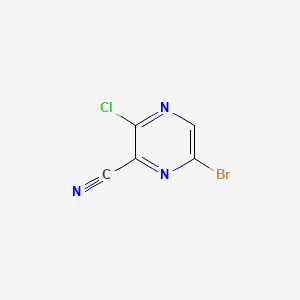 6-Bromo-3-chloropyrazine-2-carbonitrile chemical structure (CAS 1257072-34-6)