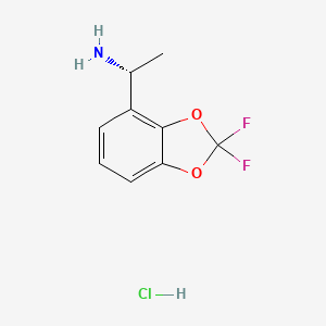 (R)-1-(2,2-Difluorobenzo[d][1,3]dioxol-4-yl)ethanamine hydrochloride chemical structure (CAS 1257106-39-0)