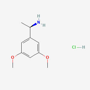 (R)-1-(3,5-Dimethoxyphenyl)ethanamine hydrochloride chemical structure (CAS 1257106-72-1)