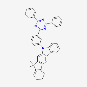 5-(3-(4,6-Diphenyl-1,3,5-triazin-2-yl)phenyl)-7,7-dimethyl-5,7-dihydroindeno[2,1-b]carbazole chemical structure (CAS 1257248-13-7)