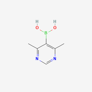 (4,6-Dimethylpyrimidin-5-yl)boronic acid chemical structure (CAS 1257252-25-7)