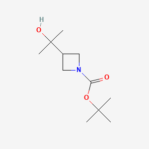 tert-Butyl 3-(2-hydroxypropan-2-yl)azetidine-1-carboxylate chemical structure (CAS 1257293-79-0)