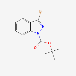 tert-Butyl 3-bromo-1H-indazole-1-carboxylate chemical structure (CAS 1257296-40-4)
