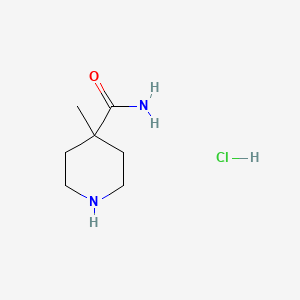 4-Methylpiperidine-4-carboxamide hydrochloride chemical structure (CAS 1257301-28-2)