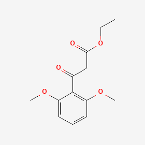 Ethyl 3-(2,6-dimethoxyphenyl)-3-oxopropanoate chemical structure (CAS 125732-13-0)