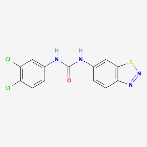 1-(Benzo[d][1,2,3]thiadiazol-6-yl)-3-(3,4-dichlorophenyl)urea chemical structure (CAS 1257423-87-2)