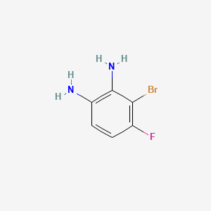 3-Bromo-4-fluorobenzene-1,2-diamine chemical structure (CAS 1257535-06-0)