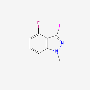 4-Fluoro-3-iodo-1-methyl-1H-indazole chemical structure (CAS 1257535-07-1)