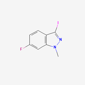 6-Fluoro-3-iodo-1-methyl-1H-indazole chemical structure (CAS 1257535-15-1)