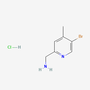 (5-Bromo-4-methylpyridin-2-yl)methanamine hydrochloride chemical structure (CAS 1257535-47-9)