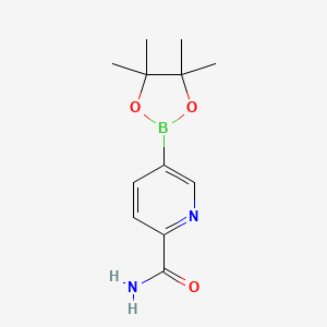 5-(4,4,5,5-Tetramethyl-1,3,2-dioxaborolan-2-yl)picolinamide chemical structure (CAS 1257553-74-4)