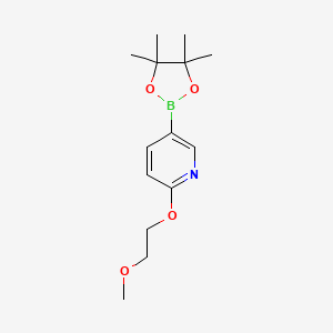 2-(2-Methoxyethoxy)-5-(4,4,5,5-tetramethyl-1,3,2-dioxaborolan-2-yl)pyridine chemical structure (CAS 1257553-79-9)