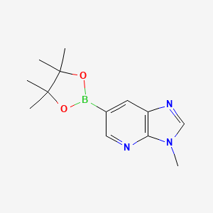 3-Methyl-6-(4,4,5,5-tetramethyl-1,3,2-dioxaborolan-2-yl)-3H-imidazo[4,5-b]pyridine chemical structure (CAS 1257554-02-1)