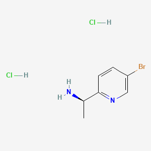 (R)-1-(5-Bromopyridin-2-yl)ethanamine dihydrochloride chemical structure (CAS 1257638-63-3)
