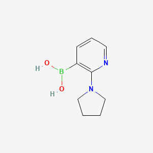 (2-(Pyrrolidin-1-yl)pyridin-3-yl)boronic acid chemical structure (CAS 1257648-75-1)