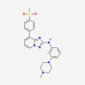 N-(3-(4-Methylpiperazin-1-yl)phenyl)-8-(4-(methylsulfonyl)phenyl)-[1,2,4]triazolo[1,5-a]pyridin-2-amine chemical structure (CAS 1257704-57-6)