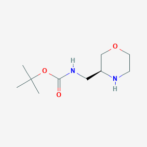 (S)-tert-Butyl (morpholin-3-ylmethyl)carbamate chemical structure (CAS 1257850-88-6)