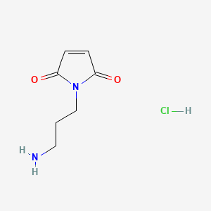 1-(3-Aminopropyl)-1H-pyrrole-2,5-dione hydrochloride chemical structure (CAS 1257852-74-6)