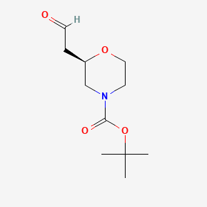 (R)-N-Boc-2-(2-Oxoethyl)morpholine chemical structure (CAS 1257853-70-5)