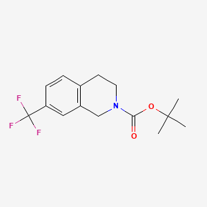 tert-Butyl 7-(trifluoromethyl)-3,4-dihydroisoquinoline-2(1H)-carboxylate chemical structure (CAS 1257855-77-8)