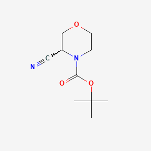 (R)-tert-Butyl 3-cyanomorpholine-4-carboxylate chemical structure (CAS 1257856-32-8)