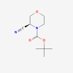 (S)-tert-Butyl 3-cyanomorpholine-4-carboxylate chemical structure (CAS 1257856-86-2)