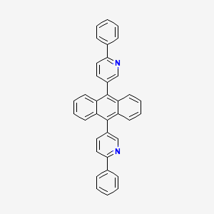 9,10-Bis(6-phenylpyridin-3-yl)anthracene chemical structure (CAS 1257879-34-7)