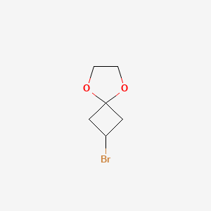 2-Bromo-5,8-dioxaspiro[3.4]octane chemical structure (CAS 1257996-82-9)