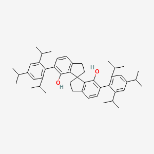 (1S)-2,2',3,3'-Tetrahydro-6,6'-bis[2,4,6-tris(1-methylethyl)phenyl]-1,1'-spirobi[1H-indene]-7,7'-diol chemical structure (CAS 1258276-31-1)