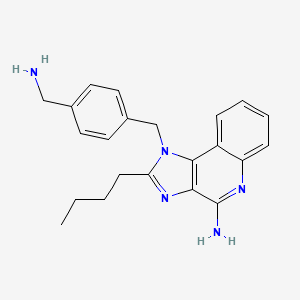 1-(4-(Aminomethyl)benzyl)-2-butyl-1H-imidazo[4,5-c]quinolin-4-amine chemical structure (CAS 1258457-59-8)