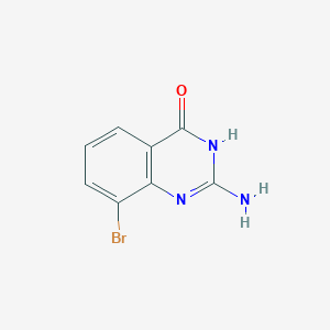 2-Amino-8-bromoquinazolin-4(3H)-one chemical structure (CAS 1258630-85-1)