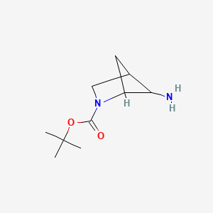 tert-Butyl 5-amino-2-azabicyclo[2.1.1]hexane-2-carboxylate chemical structure (CAS 1258640-69-5)