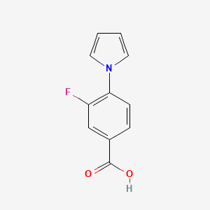 3-Fluoro-4-(1H-pyrrol-1-yl)benzoic acid chemical structure (CAS 1258649-91-0)