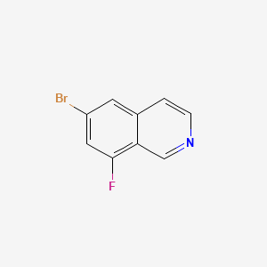 6-Bromo-8-fluoroisoquinoline chemical structure (CAS 1258833-77-0)