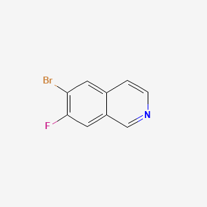 6-Bromo-7-fluoroisoquinoline chemical structure (CAS 1258833-80-5)