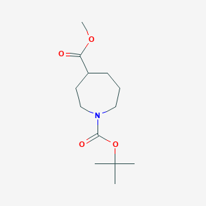 1-(tert-Butyl) 4-methyl azepane-1,4-dicarboxylate chemical structure (CAS 1259065-07-0)