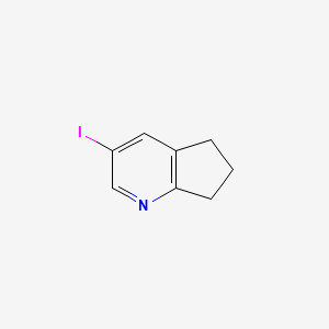 3-Iodo-6,7-dihydro-5H-cyclopenta[b]pyridine chemical structure (CAS 1259223-96-5)
