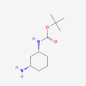 tert-Butyl ((1R,3S)-3-aminocyclohexyl)carbamate chemical structure (CAS 1259278-17-5)